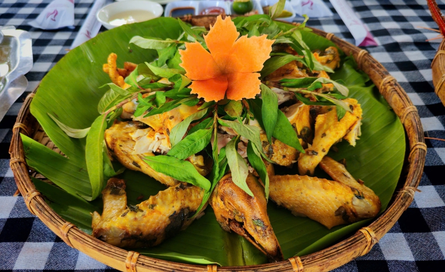 Gà nổ muối